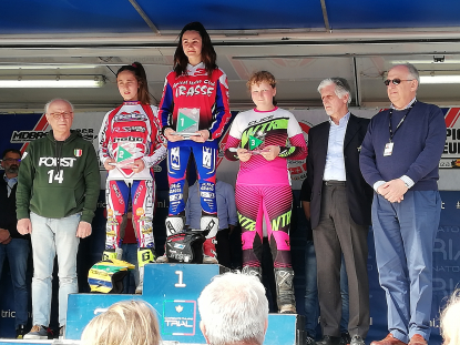 Siegerpodest Monza: Andrea Rabino -  Naomi Monnier - LindaWeber